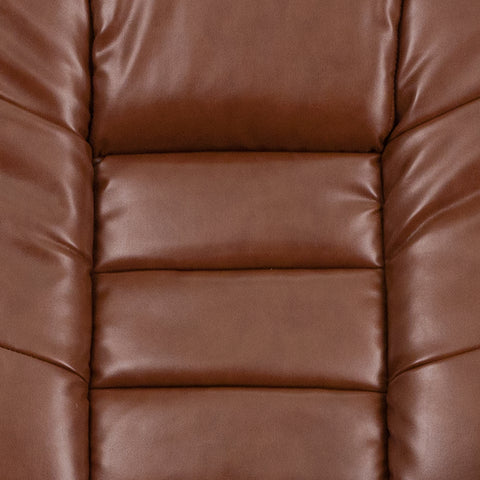 Brown Leather Recliner&Ottoman