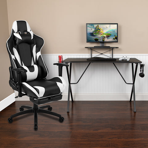 Black Gaming Desk & Chair Set