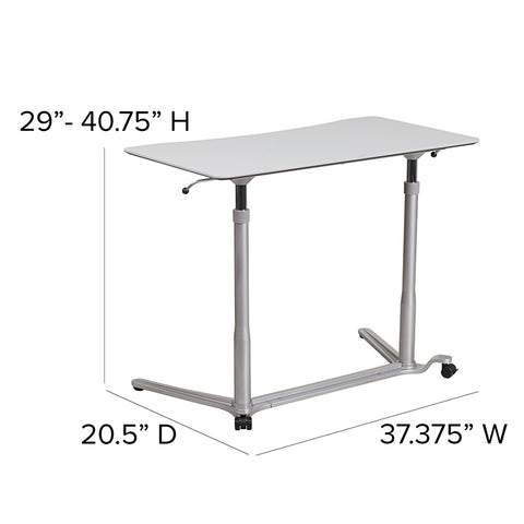 Sit-Stand Light Gray Desk