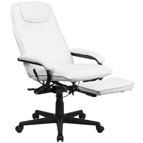 White Reclining Leather Chair