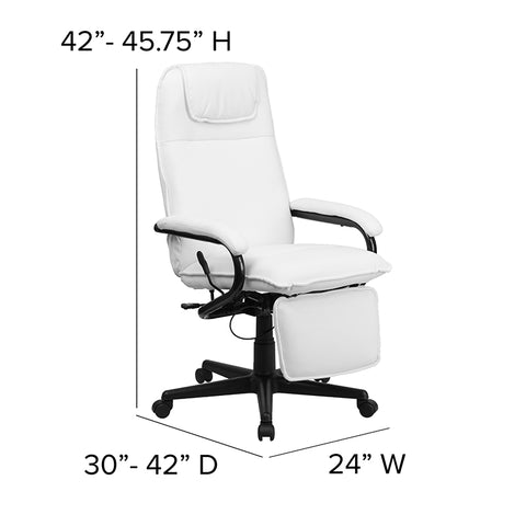 White Reclining Leather Chair