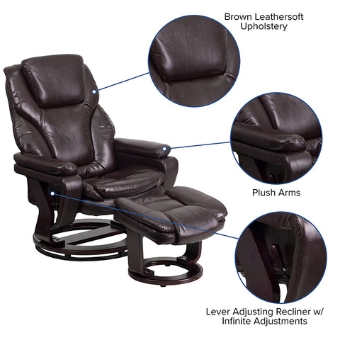 Brown Microfiber Recliner