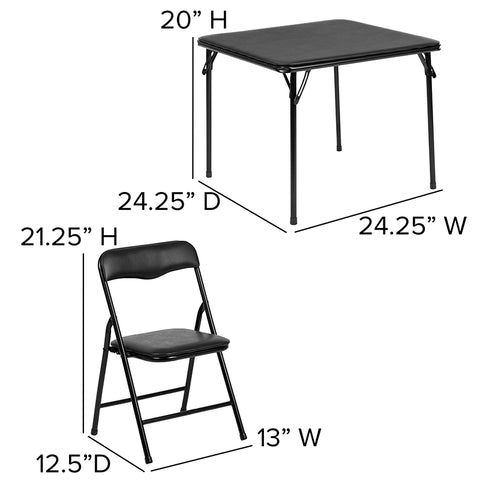 Kids Tan Folding Table Set