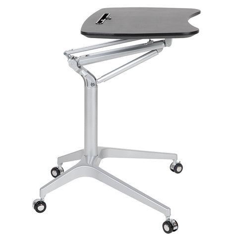 White Mobile Sit to Stand Desk