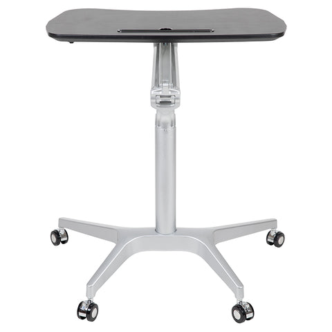 White Mobile Sit to Stand Desk