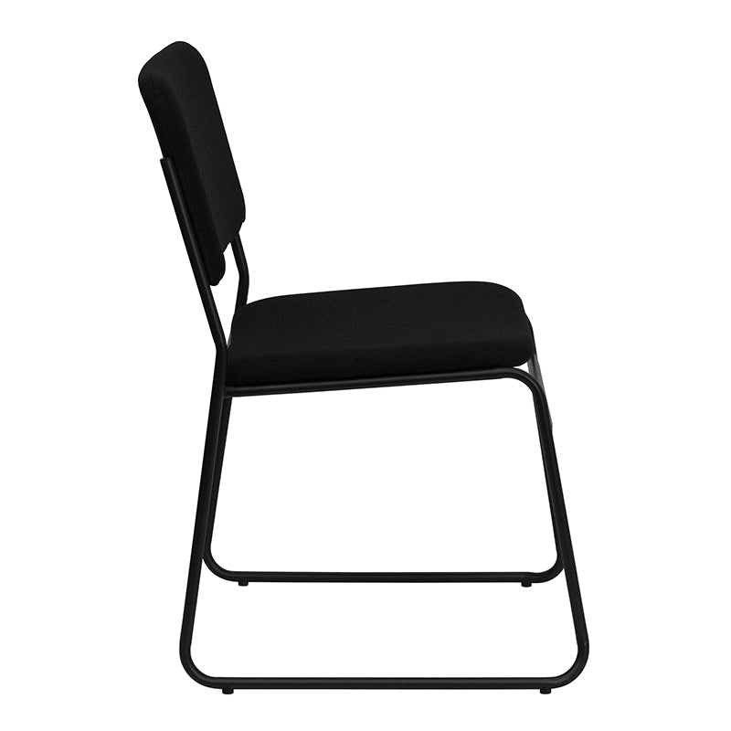 Black Fabric Stack Chair