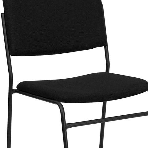 Black Fabric Stack Chair