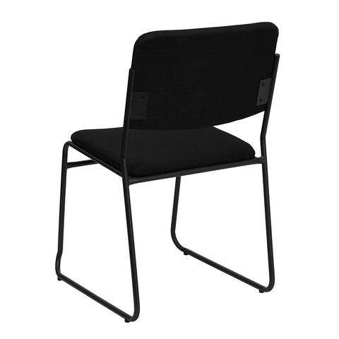 Black Fabric Stack Chair