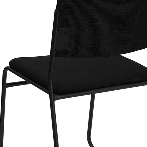 Black Fabric Stack Chair