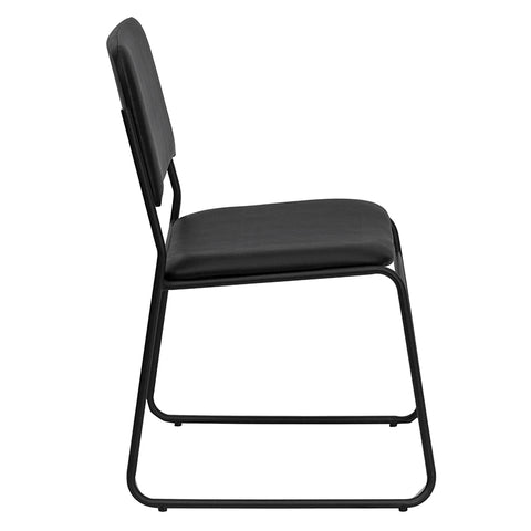 Black Fabric Stack Chair