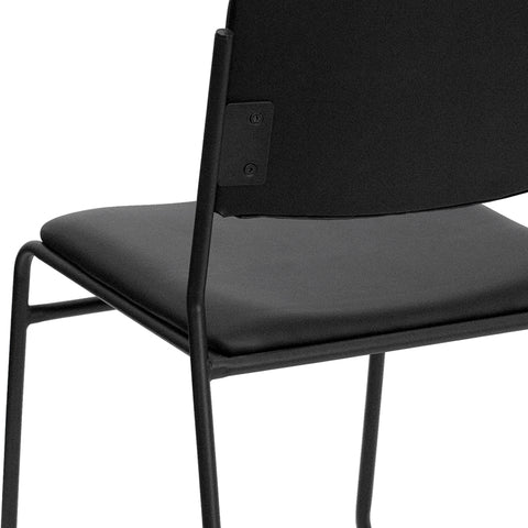 Black Fabric Stack Chair