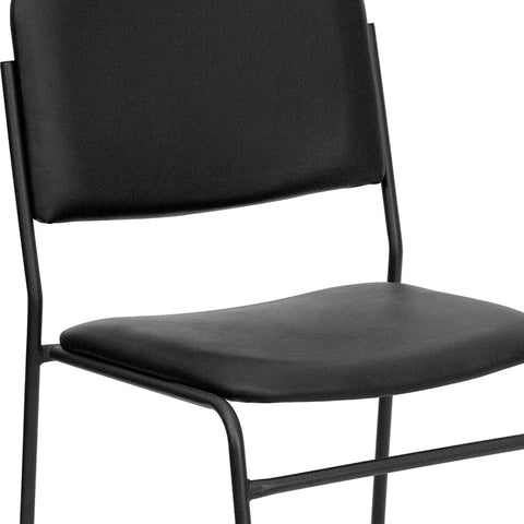 Black Fabric Stack Chair