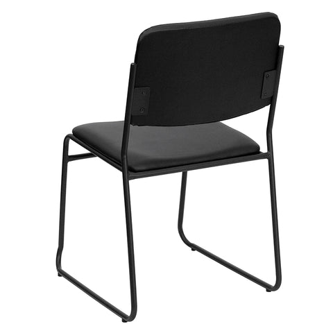 Black Fabric Stack Chair