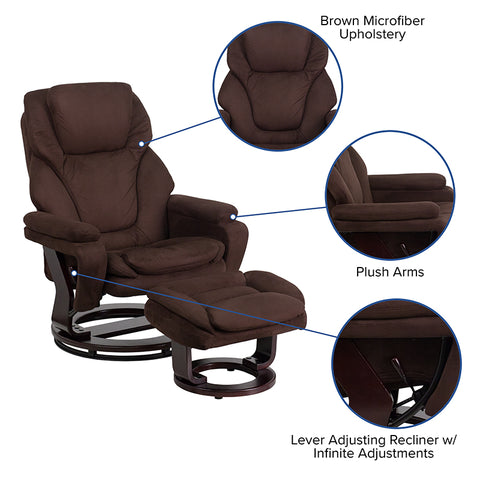 Brown Microfiber Recliner