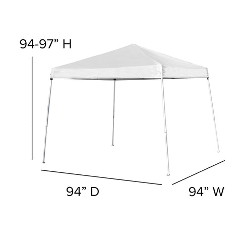 8'x8' White Pop Up Canopy