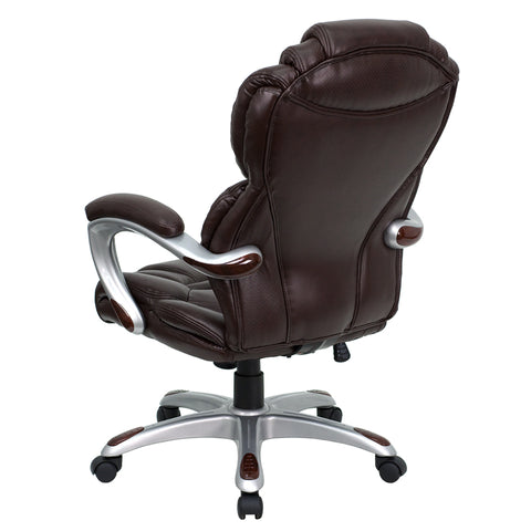 Brown High Back Leather Chair