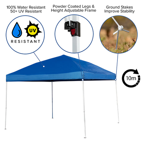 10'x10' White Pop Up Canopy