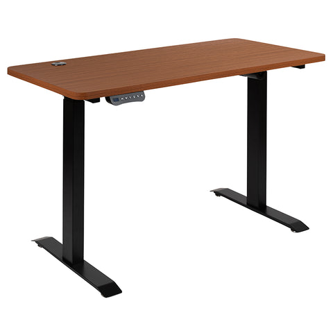 Mahogany Electric Stand Desk