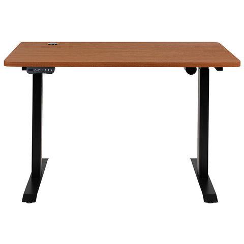 Mahogany Electric Stand Desk