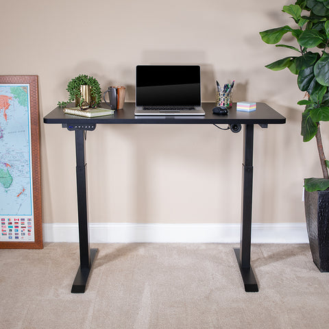 Mahogany Electric Stand Desk