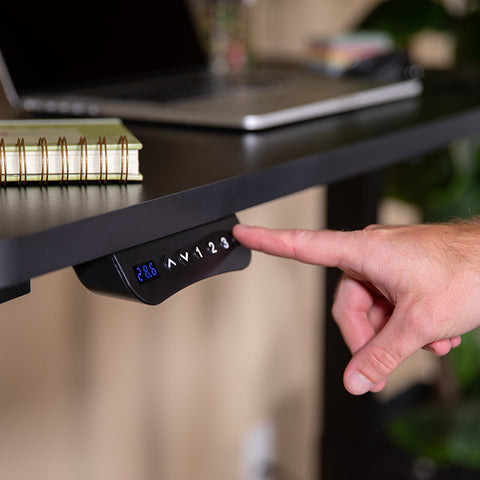 Mahogany Electric Stand Desk