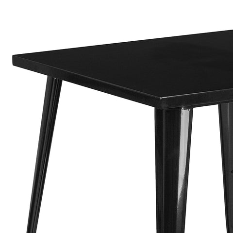 31.75SQ Aged Black Metal Table