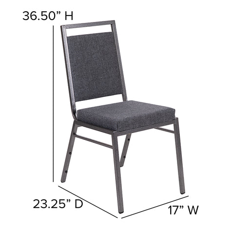 Dark Gray Fabric Banquet Chair