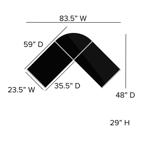 L-Shaped Computer Gaming Desk