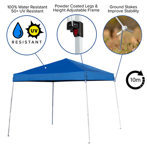 8'x8' White Pop Up Canopy