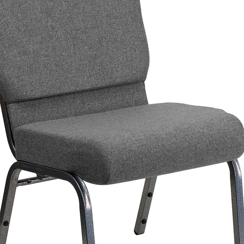 Gray Fabric Church Chair