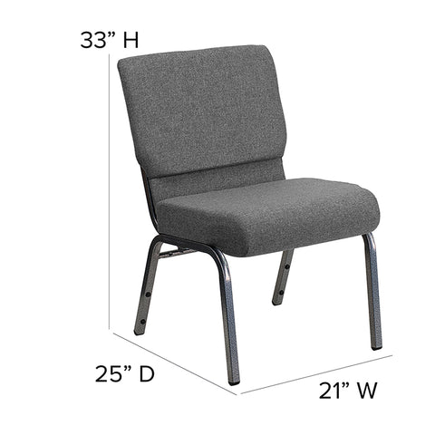 Gray Fabric Church Chair