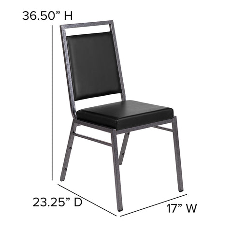 Dark Gray Fabric Banquet Chair