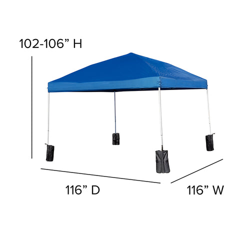 10'x10' White Pop Up Canopy