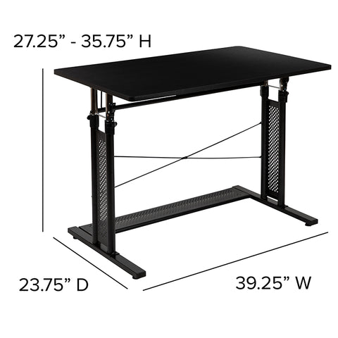 White Sit-Stand Office Desk