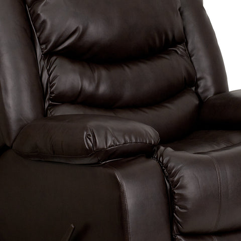 Brown Leather Rocker Recliner