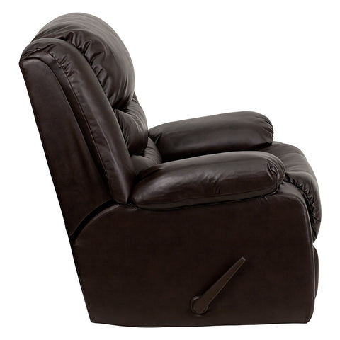 Brown Leather Rocker Recliner