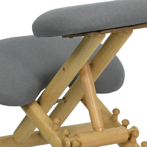 Gray Mobile Wood Kneeler Chair