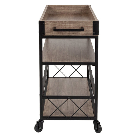 Oak Wood Kitchen Bar Cart