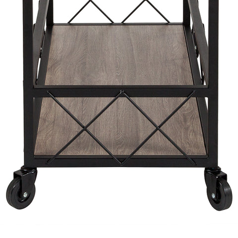 Oak Wood Kitchen Bar Cart