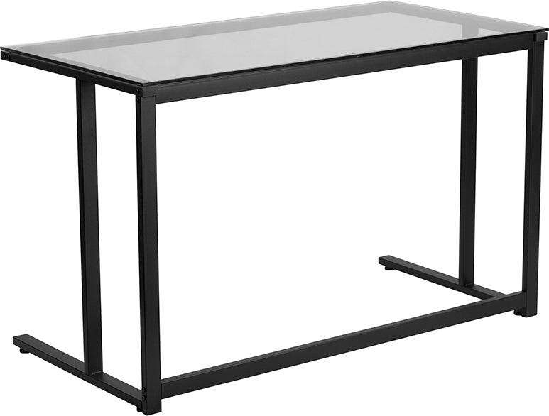 Glass Pedestal Desk