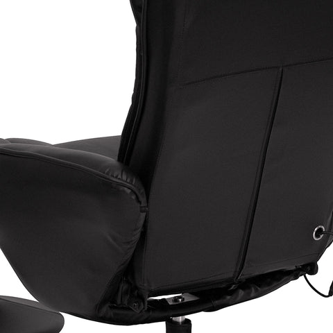 Massage Black Leather Recliner