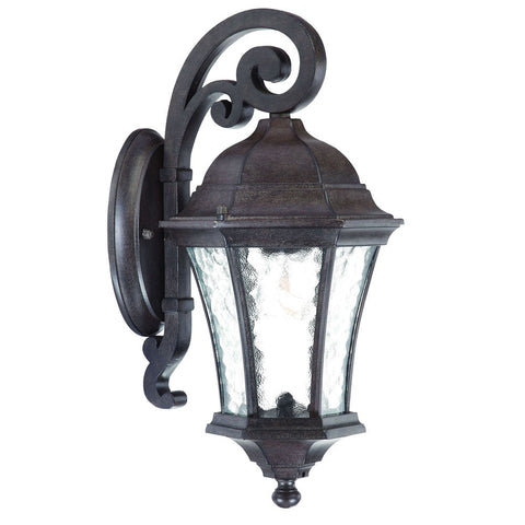 Antique Black Tapered Hanging Lantern Wall Light