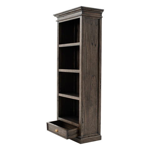 Black Wash Bookcase With One Drawer