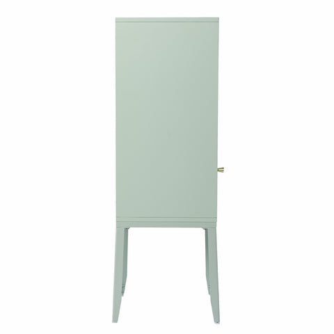 Pale Green Crosshatch Accent Storage Cabinet