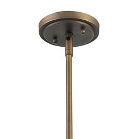 Midtown 1-Light Raw Brass Pendant With Frosted Glass Shade