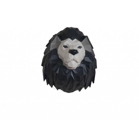 11.5" x 9.5" x 14" Origami Lion Head Wall Decoration