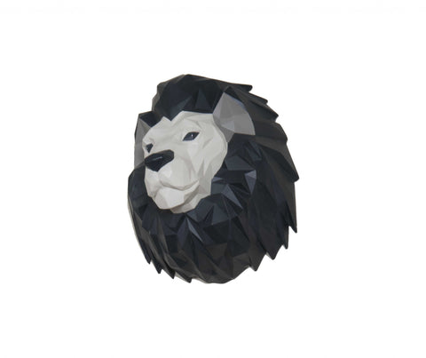 11.5" x 9.5" x 14" Origami Lion Head Wall Decoration