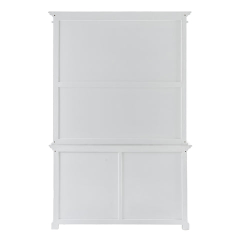 Classic White Buffet Hutch Unit with 2 Adjustable Shelves