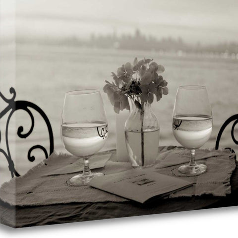 Black and White Romantic Date For Two City 4 Giclee Wrap Canvas Wall Art