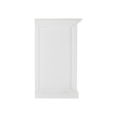 White Accent Cabinet with Glass Doors